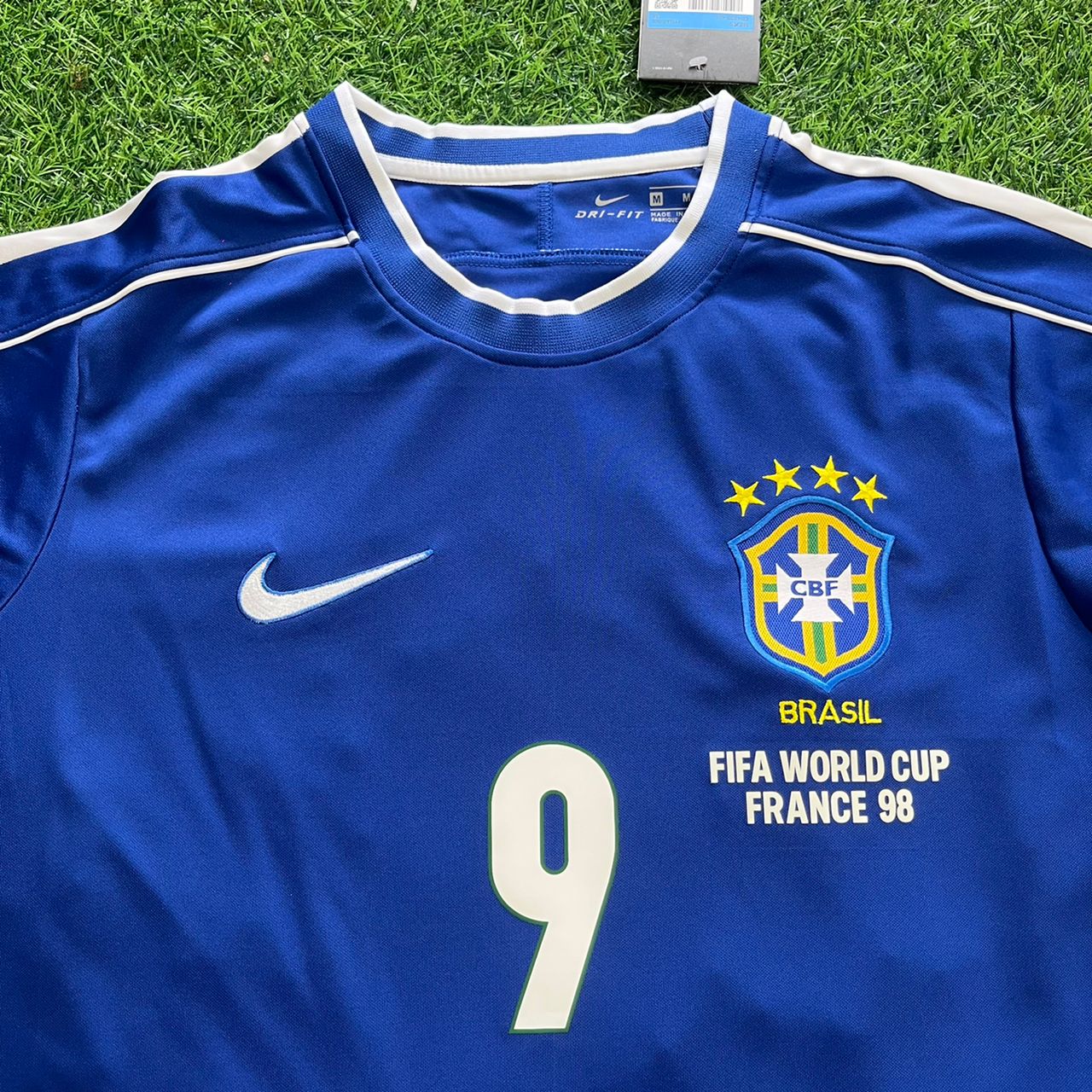 Ronaldo Nazario El Fenomeno Brazil 1998 World Cup Retro Jersey Trikot