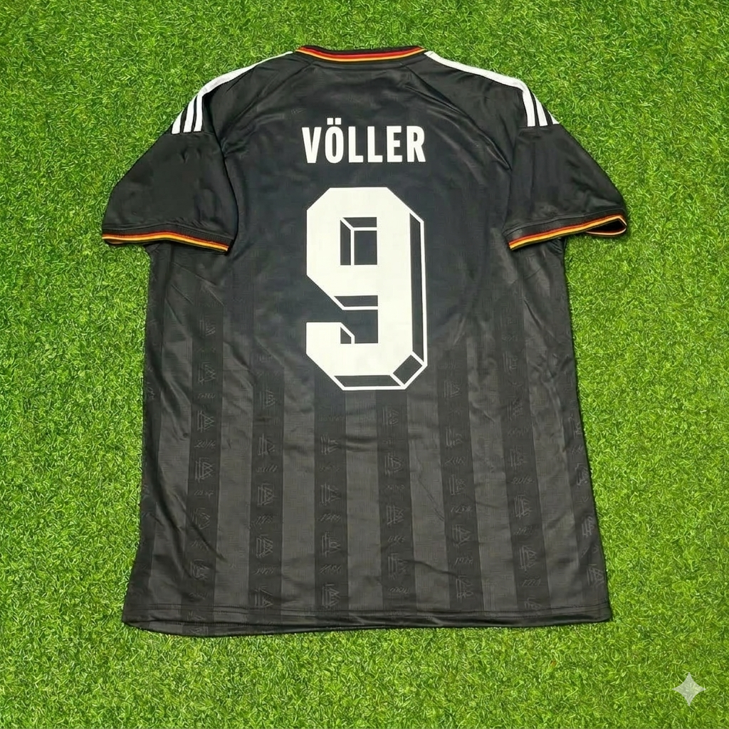 Rudi Völler 9# Germany Black Retro Vintage Football Jersey