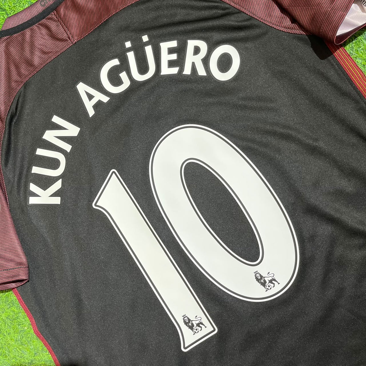 Sergio Kun Aguero 10- Manchester City Saison 2016 2017 Auswärts Retro Trikot Maillot Trikot Maglia