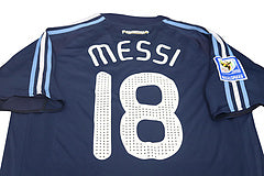 Lionel Messi 2008 Retro Argentinien Schwarz Trikot Fußballhemd