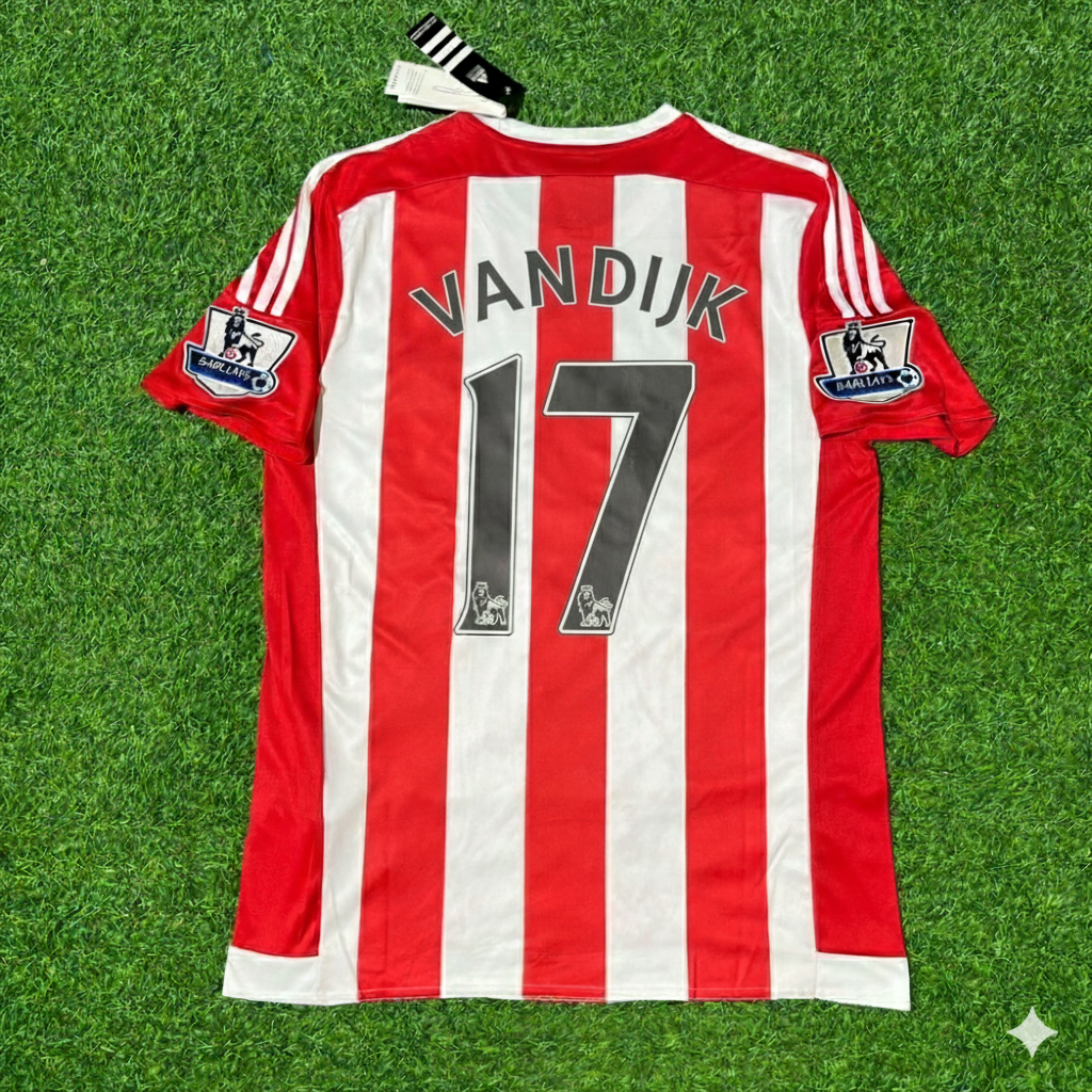 Virgil Van Dijk Southampton 2015/16 Home Retro Football Jersey Kit
