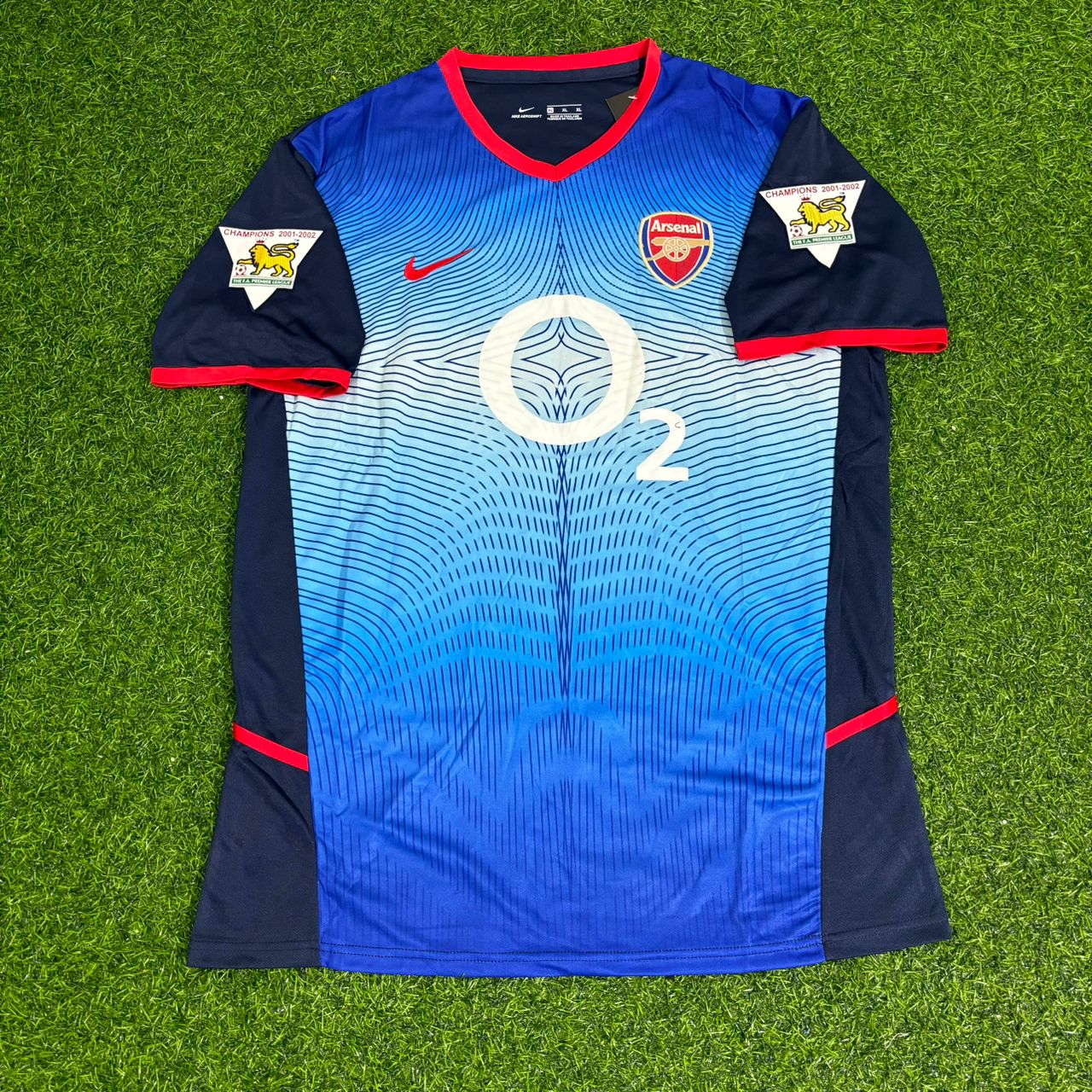 Thierry Henry 14 - Arsenal 2002-2004 Schwarz Blau o2 Retro Trikot Maglia Camiseta Soccer Shirt