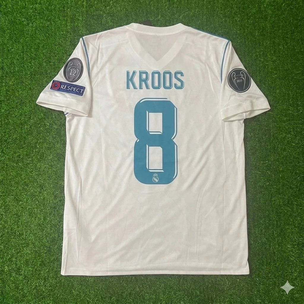 Toni Kroos 8- Madrid 2018 Final Jersey Trikot Maillot Soccer Shirt