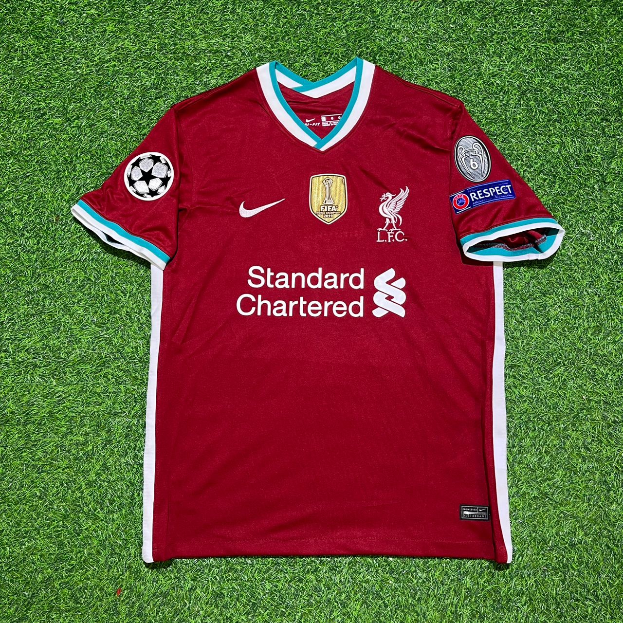 Virgil van Dijk #4 Liverpool 2020-21 Heim Retro Fußballtrikot