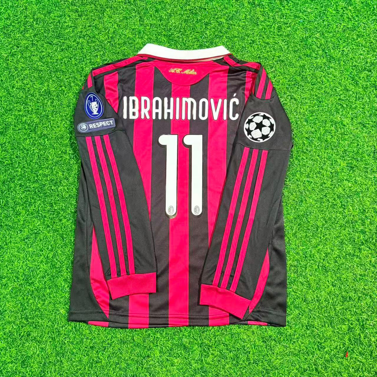 Zlatan Ibrahimovic AC Milan Kids Retro Long Sleeve Football Jersey
