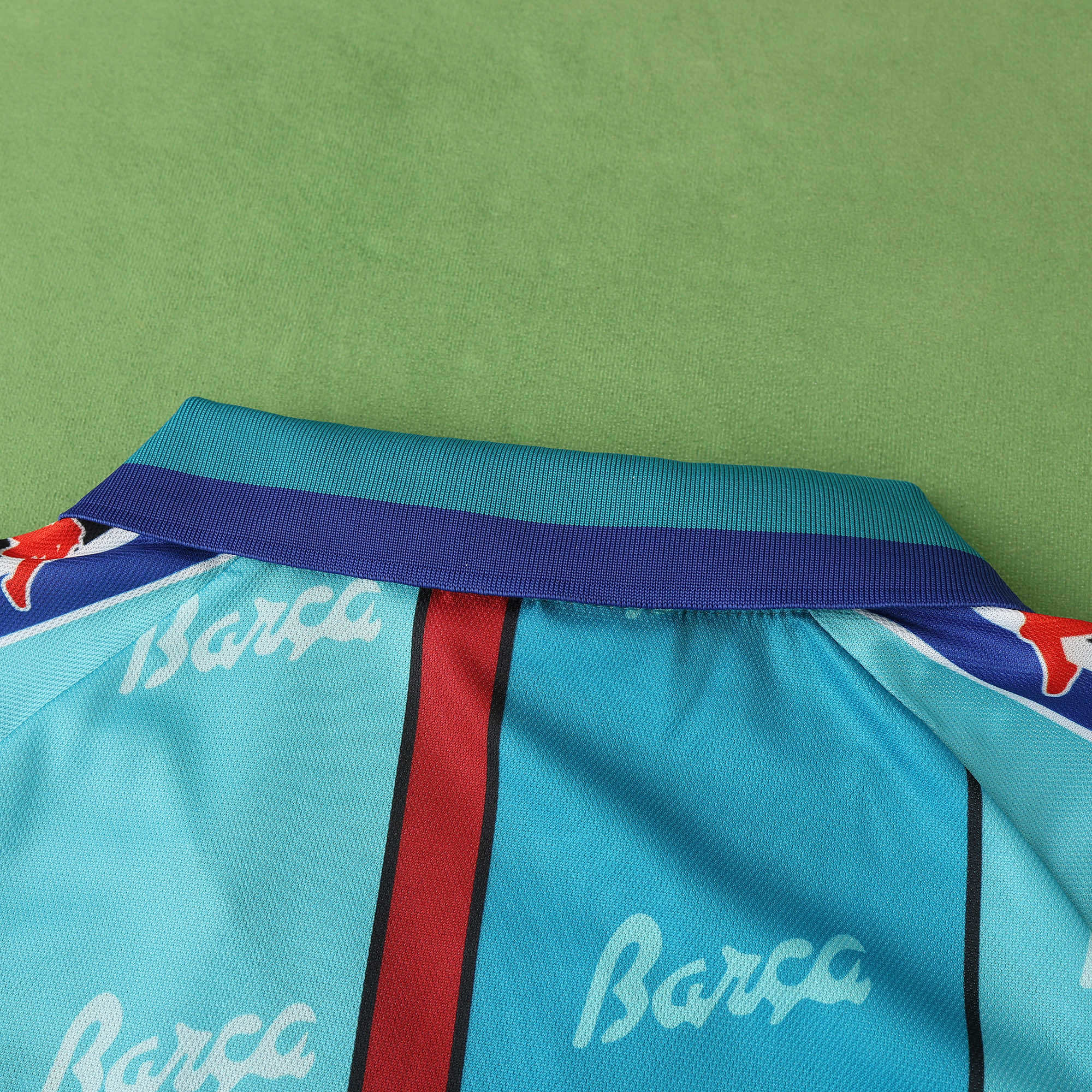 FC Barcelona 1996-1997 Season Away Blue Retro Football Jersey Trikot Maillot