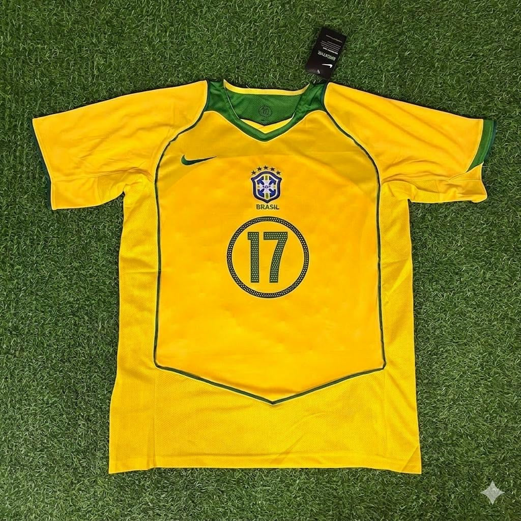 Gilberto Silva 17– Brazil 2004–2006 Retro Trikot – | Trikot | Maillot Fußballtrikot