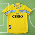 Lazio 98/99 Season Away Yellow Retro Jersey Trikot Soccer Shirt