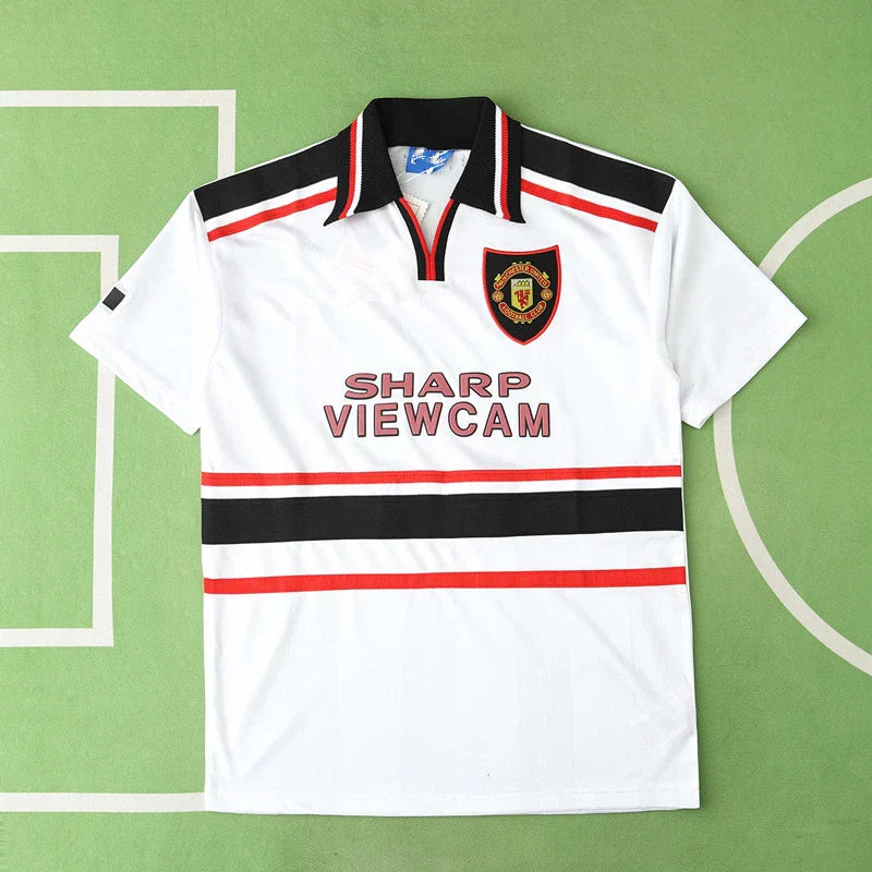 Maillot Rétro Domicile Blanc Manchester United F.C. Saison 1998