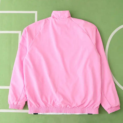 Deutschland Beidseitiger Windbreaker – Wendbare Jacke Weiß Rosa