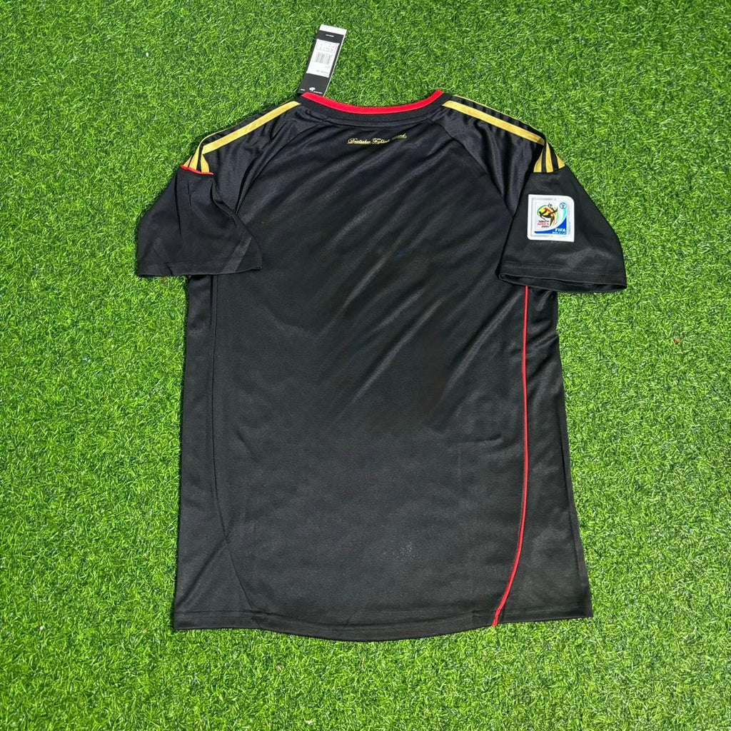 Germany Deutschland 2010 World Cup Black Retro Football Jersey