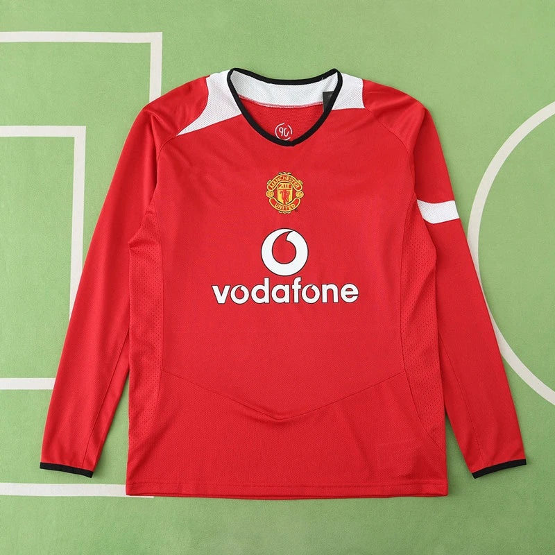 Maillot de Foot Rétro Rouge Domicile Manchester United FC Saison 04/05