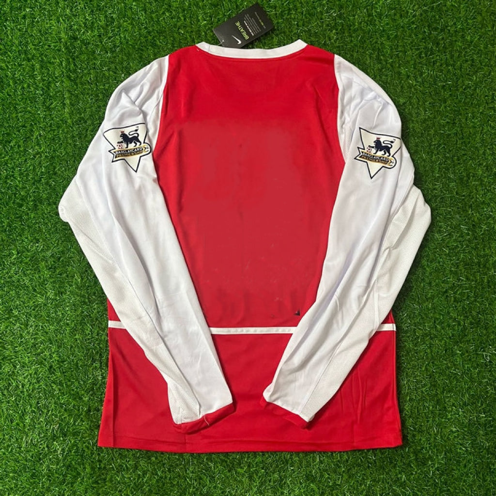 Arsenal Home o2 2002 Retro Long Sleeve  Kit Jersey Trikot Maglia