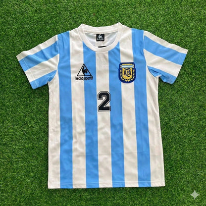 Sergio Batista 2- Argentina 1986 Home Retro Football Jersey Kit