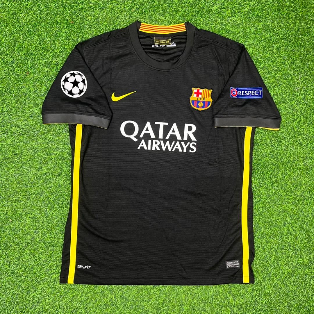 Xavi #6 Barcelona 2013-2014 Black Retro Football Jersey