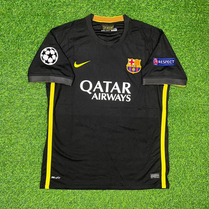 Xavi #6 Barcelona 2013-2014 Black Retro Football Jersey