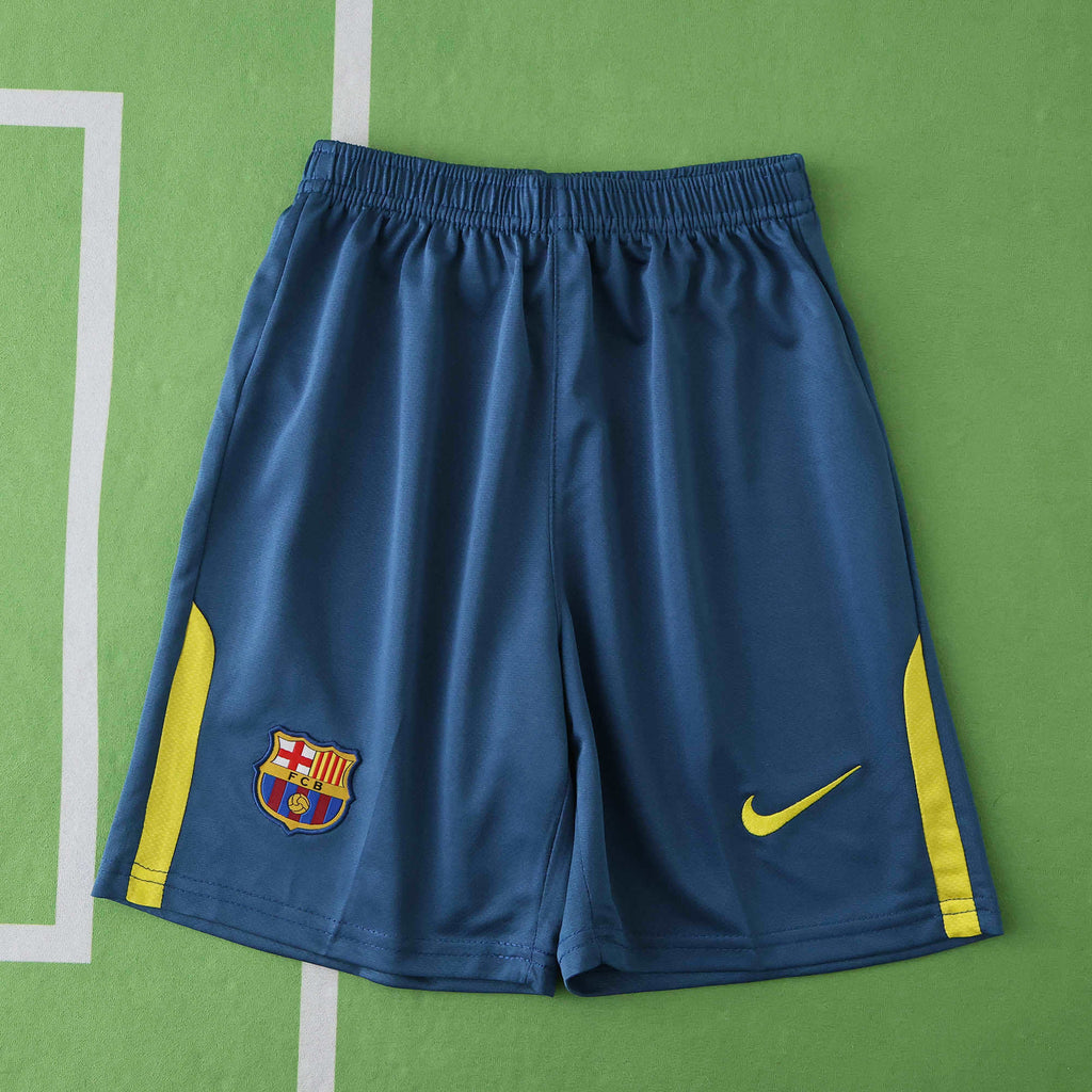FC Barcelona 2008-2009 Season Away Kids Yellow Retro Football Jersey Trikot Maillot