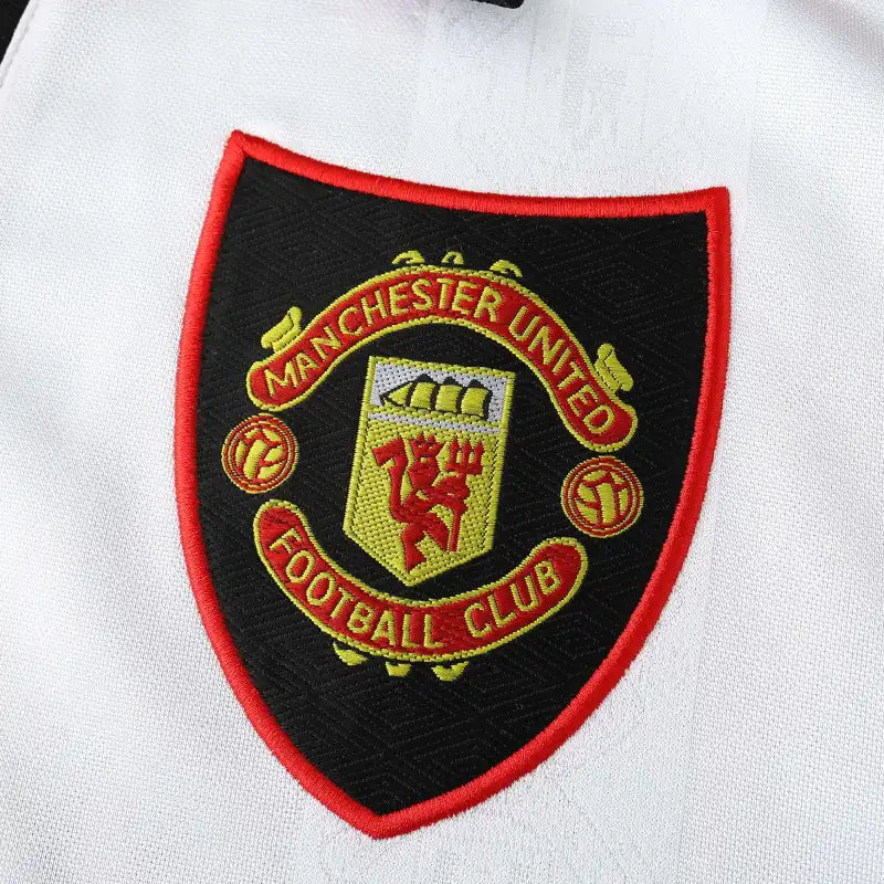 Manchester United F.C. Saison 1998 Auswärts Weiß Retro Trikot Fußballshirt
