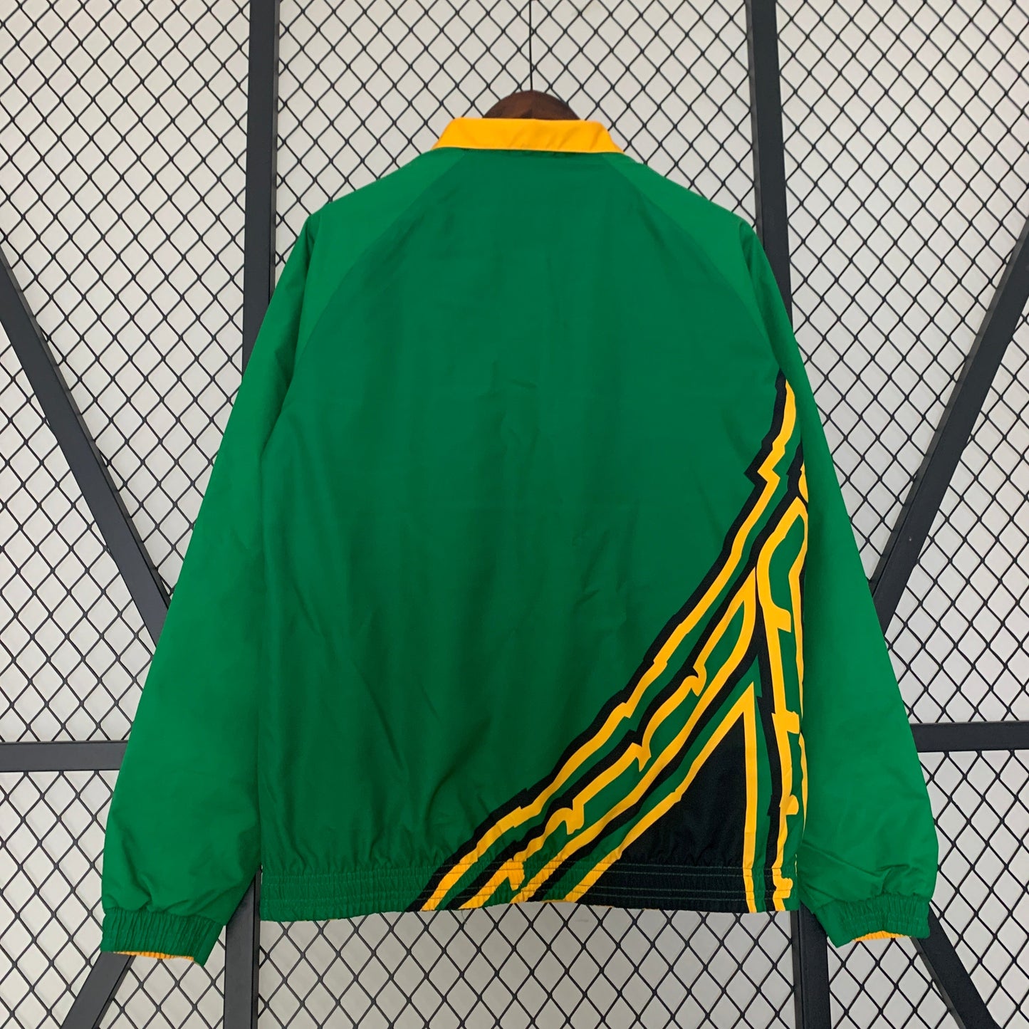 Jamaika Bob Marley Wendbare Gelb Grüne Jacke Beidseitige Jacke