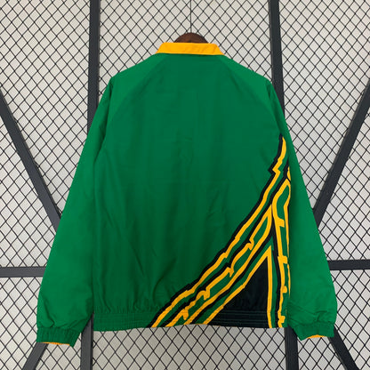 Jamaika Bob Marley Wendbare Gelb Grüne Jacke Beidseitige Jacke