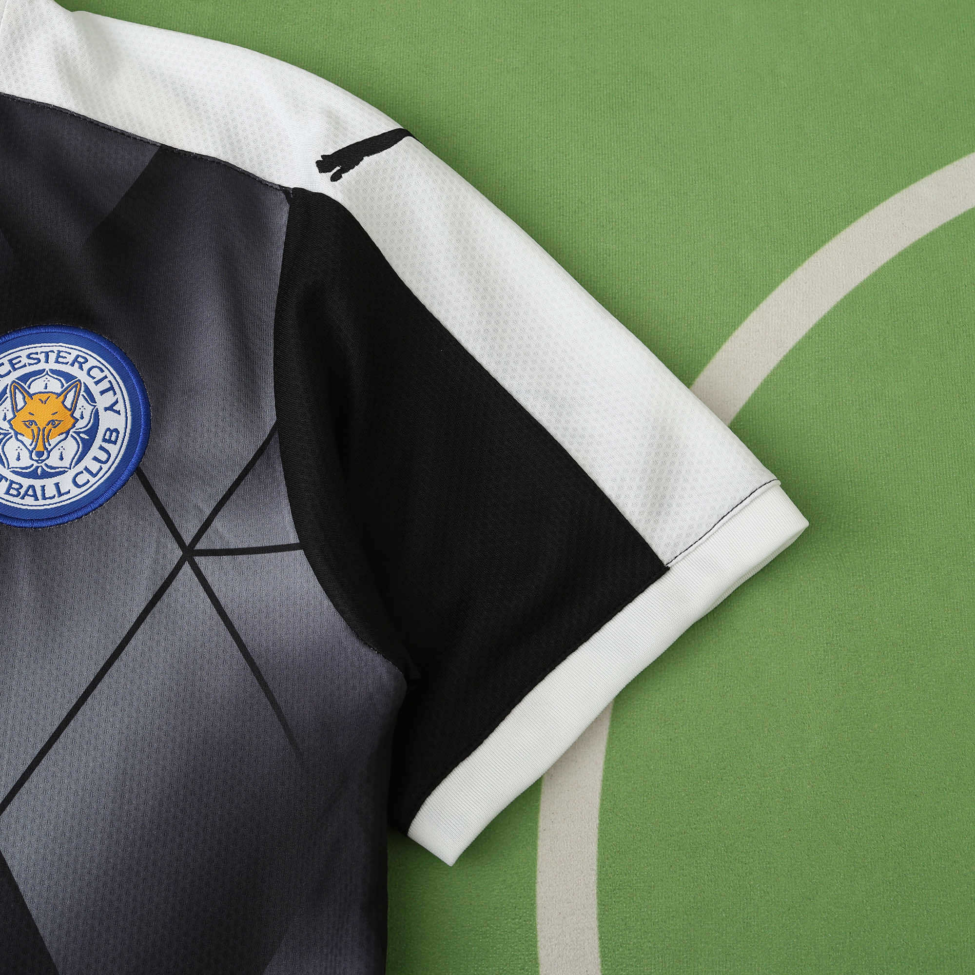 Leicester City 2015-2016 Season Away Retro Black Football Jersey Trikot Maillot