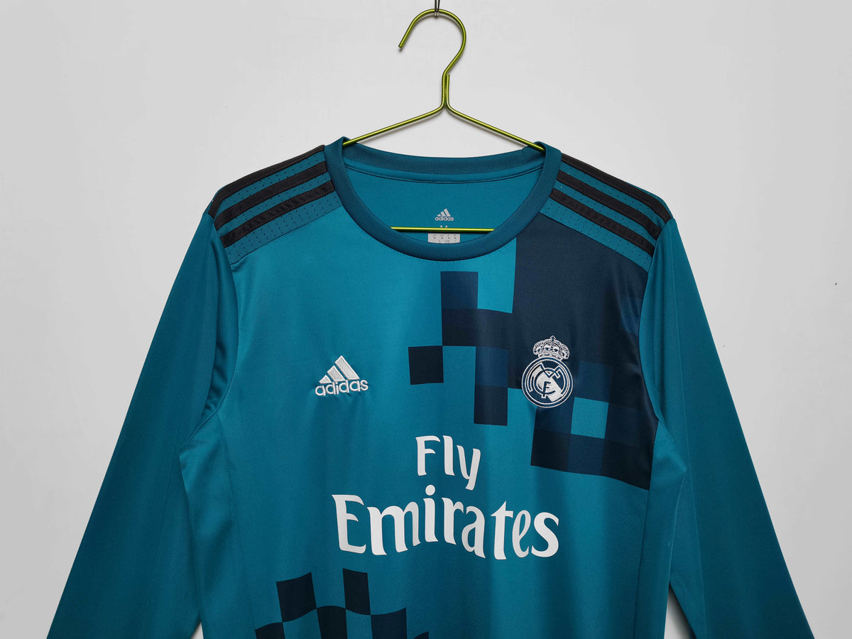 Tercera camiseta retro de manga larga del Real Madrid C.F. temporada 2017-2018