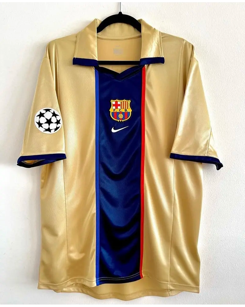 Juan Roman Riquelme Barcelona 2001 2002 Season Retro Jersey Maillot Trikot Maglia Soccer Shirt