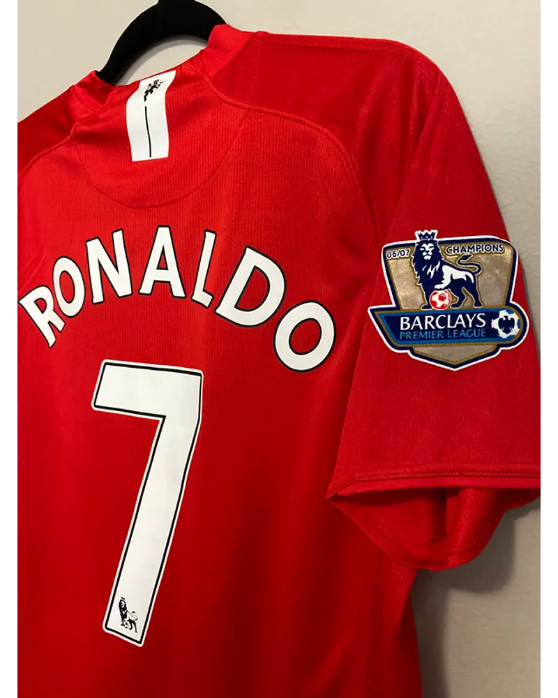 Cristiano Ronaldo CR7 Manchester United 2007 2008 EPL Retro Red Jersey Trikot