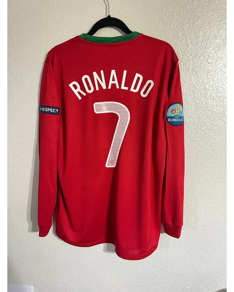 Cristiano Ronaldo Portugal EURO 2012 Long Sleeve Retro Football Jersey