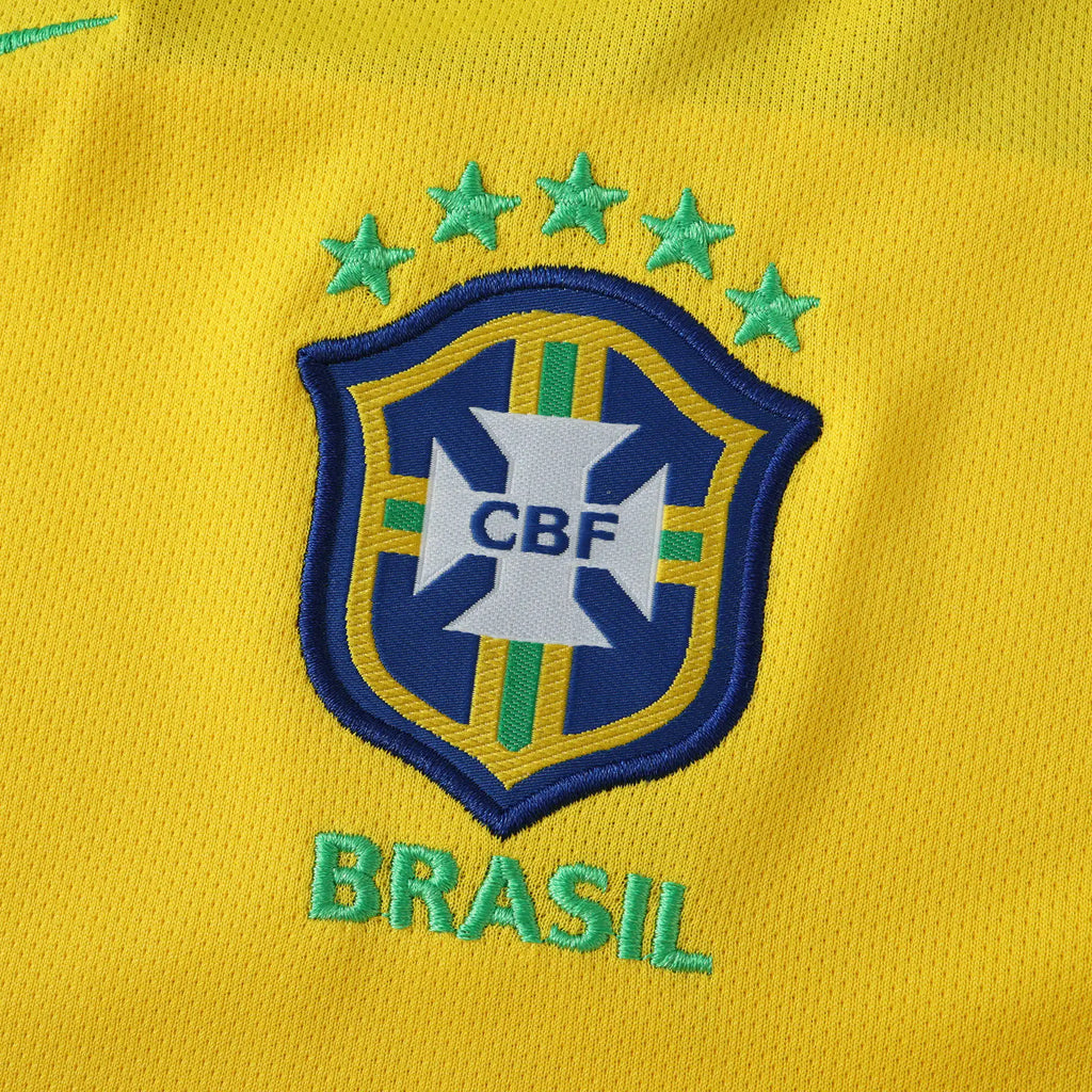 Adriano Brazil 2004-06 Retro Kids kit Kindertrikot maillot enfant Soccer Shirt