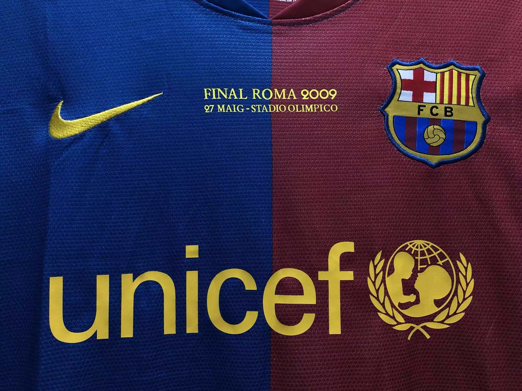 FC Barcelona 2008-2009 Season Home Champions League Final Retro Football Jersey Trikot Maillot (Copy)