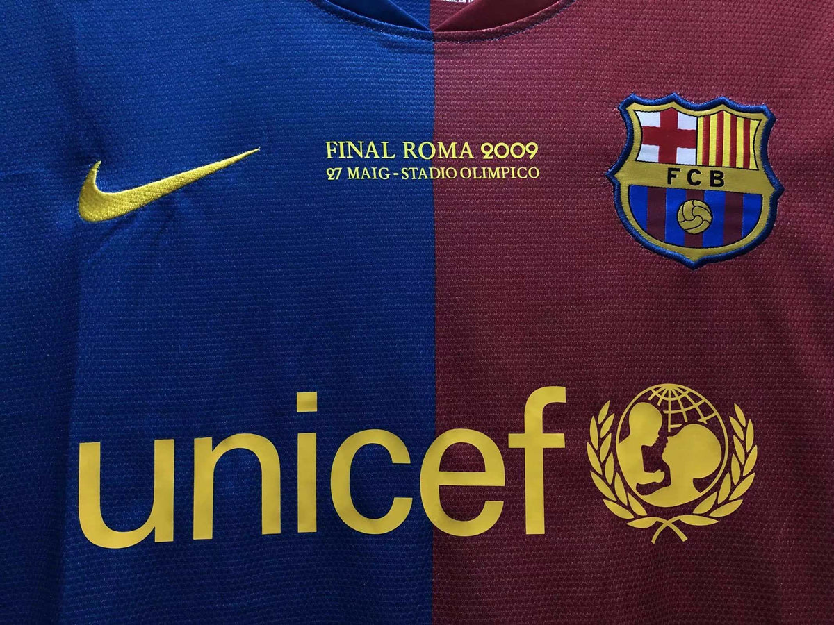 FC Barcelona 2008-2009 Season Home Champions League Final Retro Football Jersey Trikot Maillot (Copy)