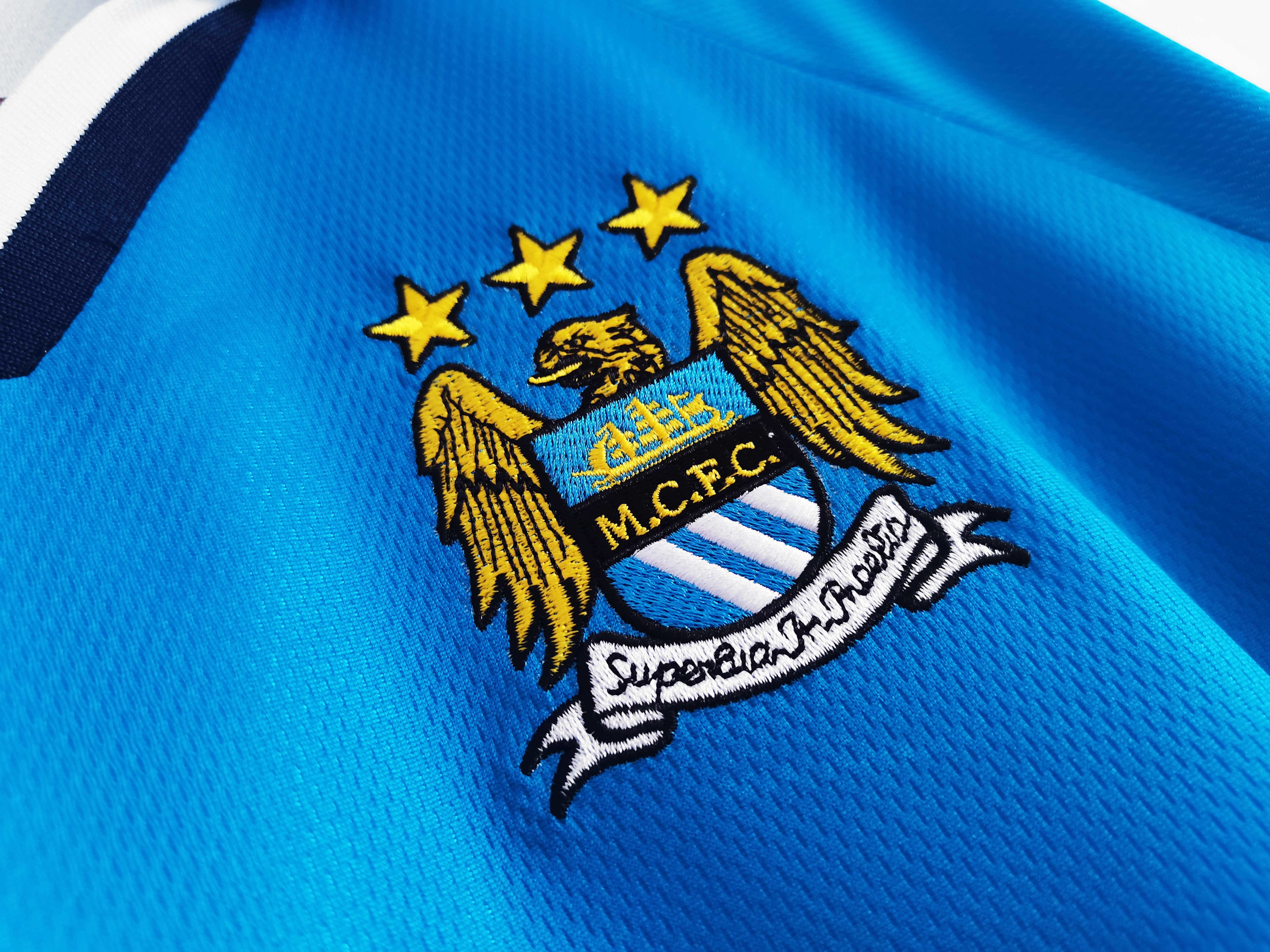 Manchester City F.C. 1997-1998 Season Home Blue Retro Football Jersey Trikot Maillot