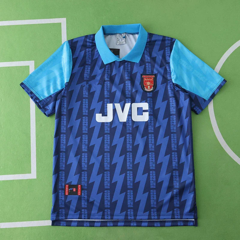 Maillot de football rétro Arsenal FC saison 94/95 extérieur bleu roi