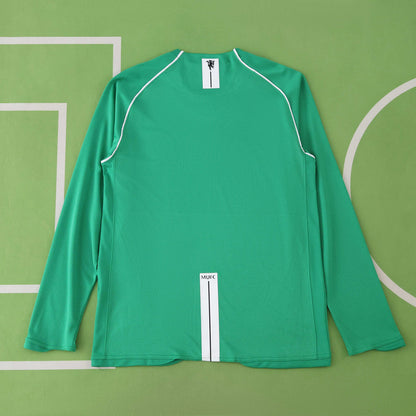 Cristiano Ronaldo Manchester United Green Retro Long Sleeve Jersey Soccer Shirt