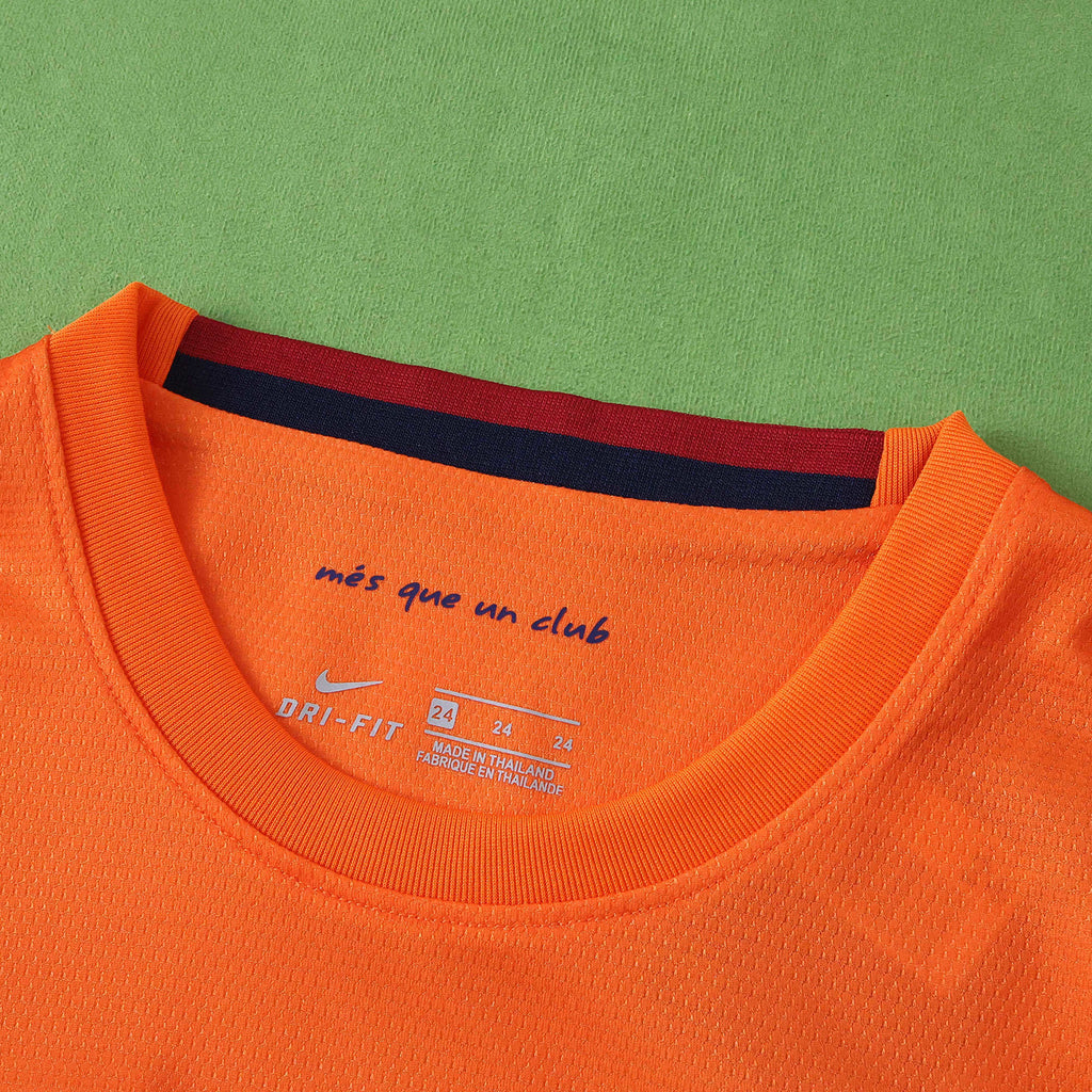 Barcelona 2012-2013 Season Kids Away Orange Retro Football Jersey Trikot Maillot