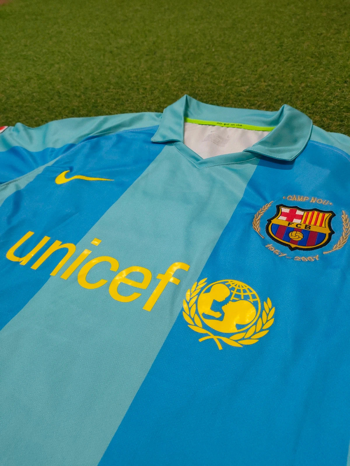 Samuel Eto'o Barcelona 2008 Away Blue Retro Jersey Kit Trikot Maillot Soccer Shirt