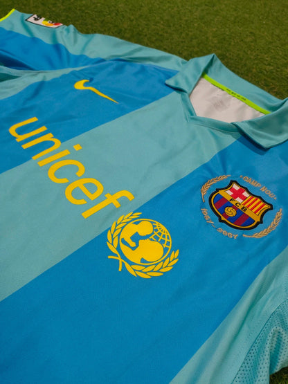 Samuel Eto'o Barcelona 2008 Away Blue Retro Jersey Kit Trikot Maillot Soccer Shirt