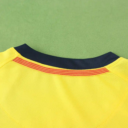 FC Barcelona 08/09 Season Yellow Away Retro Jersey Trikot Soccer Shirt