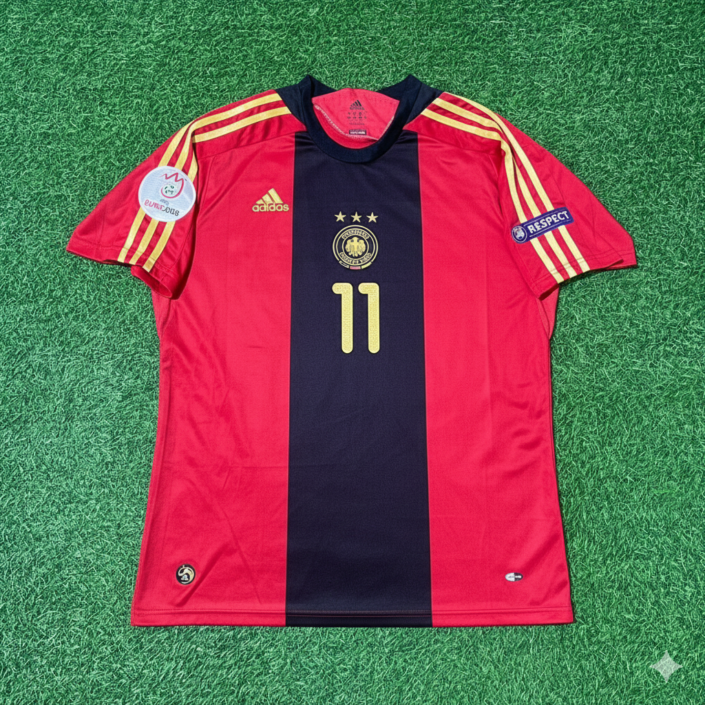 Germany 2008 EURO Away Red Retro Football Jersey – Miroslav Klose