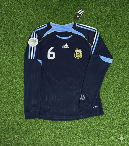 Argentina 2006 World Cup Long Sleeve Retro Football Jersey – Gabriel Heinze