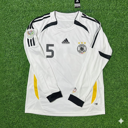 Mats Hummels Germany World Cup Long Sleeve White Retro Football Jersey