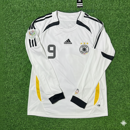 Rudi Völler Germany World Cup Long Sleeve White Retro Football Jersey