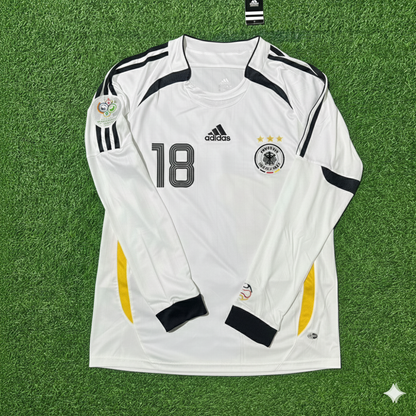 Tim Borowski Deutschland WM 2006 Langarm Weißes Fußballtrikot
