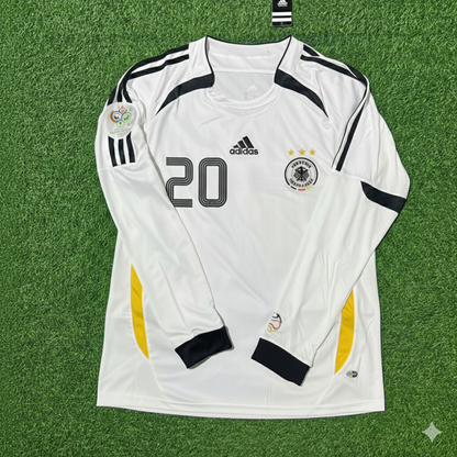 Oliver Bierhoff Germany World Cup Long Sleeve White Retro Football Jersey