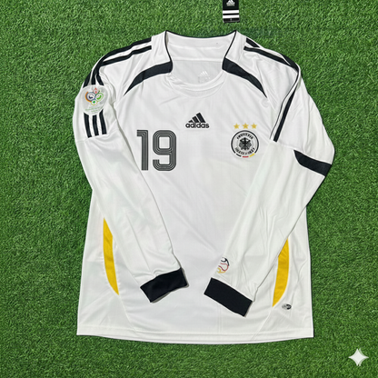 Mario Götze Germany World Cup Long Sleeve White Retro Football Jersey