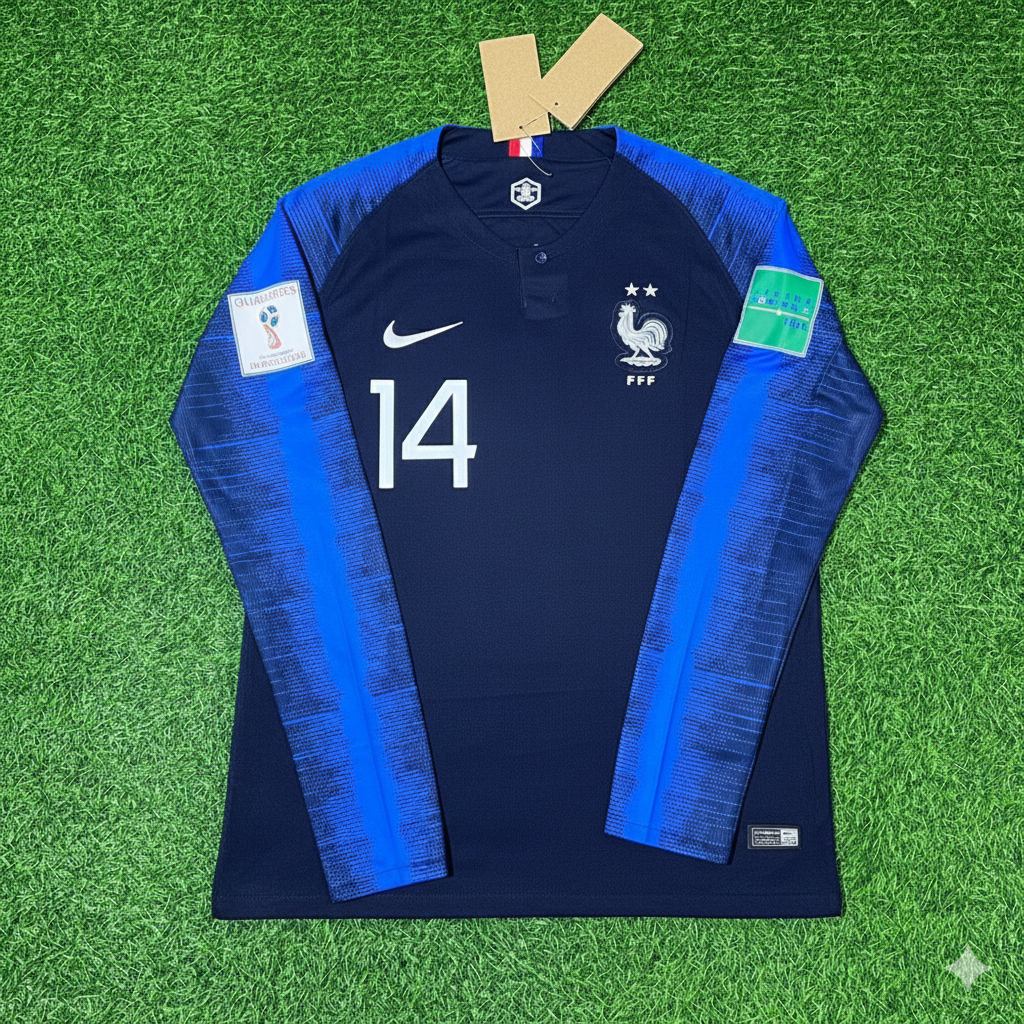 Blaise Matuidi Frankreich 2018 WM Finale Langarm Retro Fußballtrikot