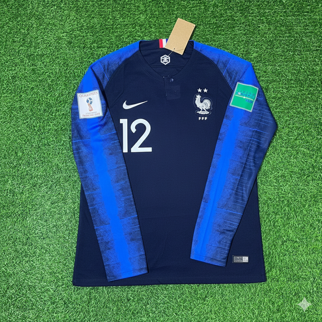 Maillot de football rétro à manches longues Corentin Tolisso France Coupe du Monde 2018