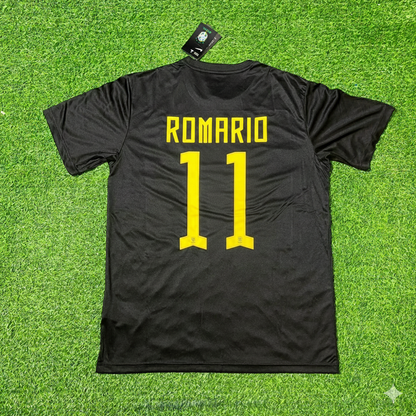 Romario Brasilien Schwarzes Retro Fußballtrikot-Set
