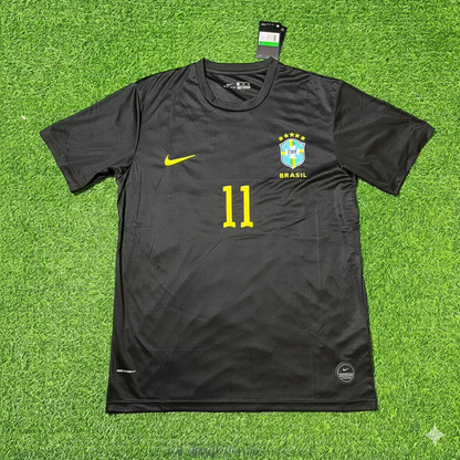 Romario Brasilien Schwarzes Retro Fußballtrikot-Set